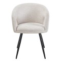 DINING CHAIR CORNEL FK18431.02 BEIGE FABRIC--BLACK METAL LEGS 59x56x79Hcm. DINING CHAIR CORNEL FK18431.02 BEIGE FABRIC--BLACK METAL LEGS 59x56x79Hcm.