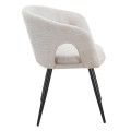 DINING CHAIR CORNEL FK18431.02 BEIGE FABRIC--BLACK METAL LEGS 59x56x79Hcm. DINING CHAIR CORNEL FK18431.02 BEIGE FABRIC--BLACK METAL LEGS 59x56x79Hcm.