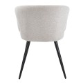 DINING CHAIR CORNEL FK18431.02 BEIGE FABRIC--BLACK METAL LEGS 59x56x79Hcm. DINING CHAIR CORNEL FK18431.02 BEIGE FABRIC--BLACK METAL LEGS 59x56x79Hcm.