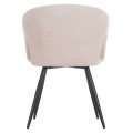 DINING CHAIR CORNEL FK18431.02 BEIGE FABRIC--BLACK METAL LEGS 59x56x79Hcm. DINING CHAIR CORNEL FK18431.02 BEIGE FABRIC--BLACK METAL LEGS 59x56x79Hcm.