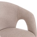 DINING CHAIR CORNEL FK18431.02 BEIGE FABRIC--BLACK METAL LEGS 59x56x79Hcm. DINING CHAIR CORNEL FK18431.02 BEIGE FABRIC--BLACK METAL LEGS 59x56x79Hcm.