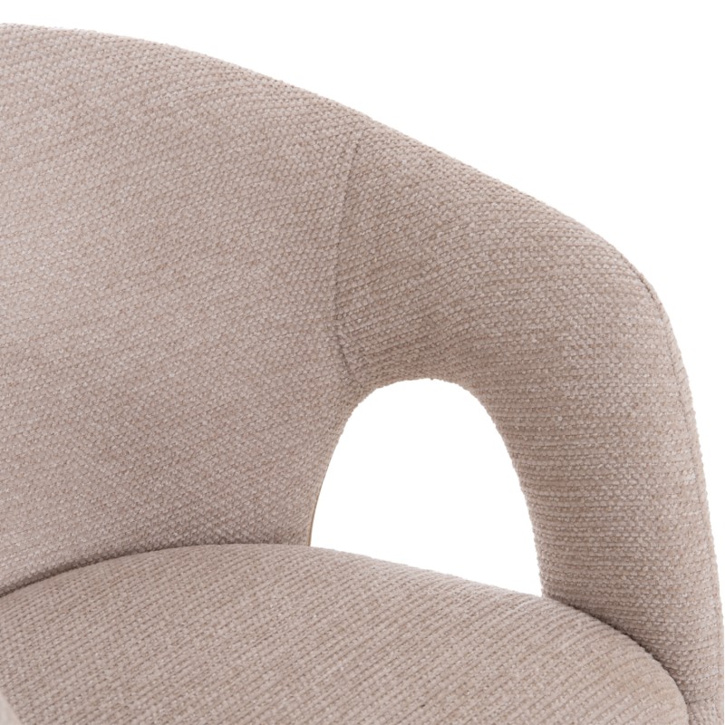 DINING CHAIR CORNEL FK18431.02 BEIGE FABRIC--BLACK METAL LEGS 59x56x79Hcm. DINING CHAIR CORNEL FK18431.02 BEIGE FABRIC--BLACK METAL LEGS 59x56x79Hcm.