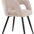 DINING CHAIR CORNEL FK18431.02 BEIGE FABRIC--BLACK METAL LEGS 59x56x79Hcm. DINING CHAIR CORNEL FK18431.02 BEIGE FABRIC--BLACK METAL LEGS 59x56x79Hcm.