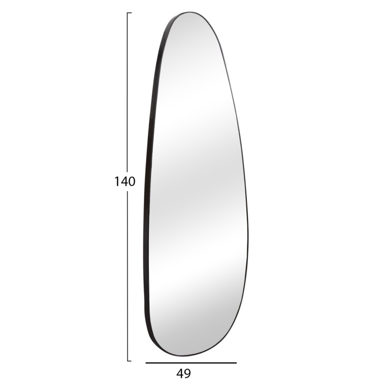 WALL MIRROR CRITHER FK4486.11 MDF FRAME IN BLACK COLORING 49x140Hcm.