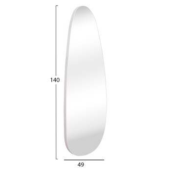 WALL MIRROR CRITHER FK4486.12 MDF FRAME IN WHITE COLORING 49x140Hcm. WALL MIRROR CRITHER FK4486.12 MDF FRAME IN WHITE COLORING 49x140Hcm.