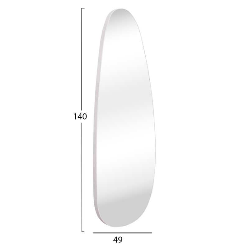 WALL MIRROR CRITHER FK4486.12 MDF FRAME IN WHITE COLORING 49x140Hcm.