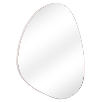 WALL MIRROR IRREGU FK4487.12 MDF FRAME IN WHITE COLORING 60x80Hcm.