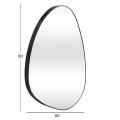 WALL MIRROR IRREGU FK4487.11 MDF FRAME IN BLACK COLORING 60x80Hcm.
