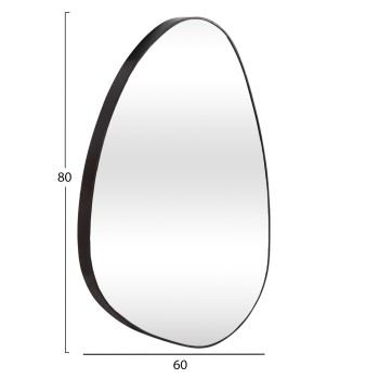 WALL MIRROR IRREGU FK4487.11 MDF FRAME IN BLACK COLORING 60x80Hcm. WALL MIRROR IRREGU FK4487.11 MDF FRAME IN BLACK COLORING 60x80Hcm.