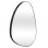 WALL MIRROR IRREGU FK4487.11 MDF FRAME IN BLACK COLORING 60x80Hcm.