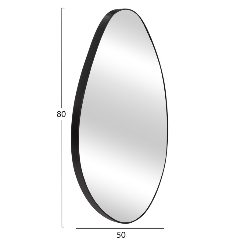 WALL MIRROR DROP FK4488.11 MDF FRAME IN BLACK 50x80Hcm.