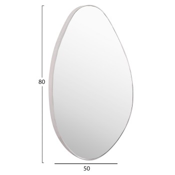 WALL MIRROR DROP FK4488.12 MDF FRAME IN WHITE 50x80Hcm. WALL MIRROR DROP FK4488.12 MDF FRAME IN WHITE 50x80Hcm.