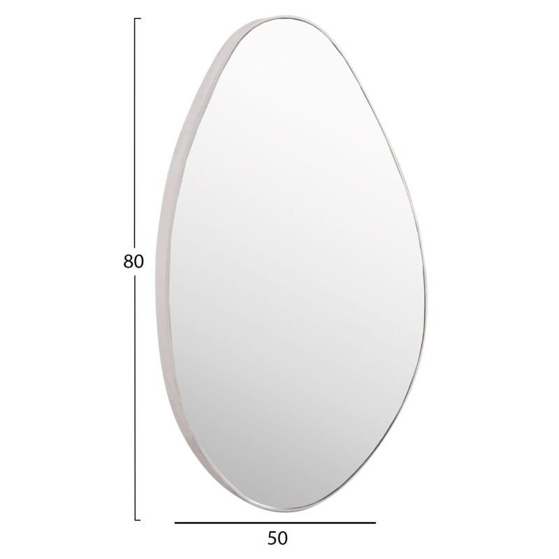 WALL MIRROR DROP FK4488.12 MDF FRAME IN WHITE 50x80Hcm.