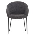 DINING CHAIR DRENNY FK18424.01 GREY FABRIC-METAL BLACK LEGS 62x63x85Hcm. DINING CHAIR DRENNY FK18424.01 GREY FABRIC-METAL BLACK LEGS 62x63x85Hcm.