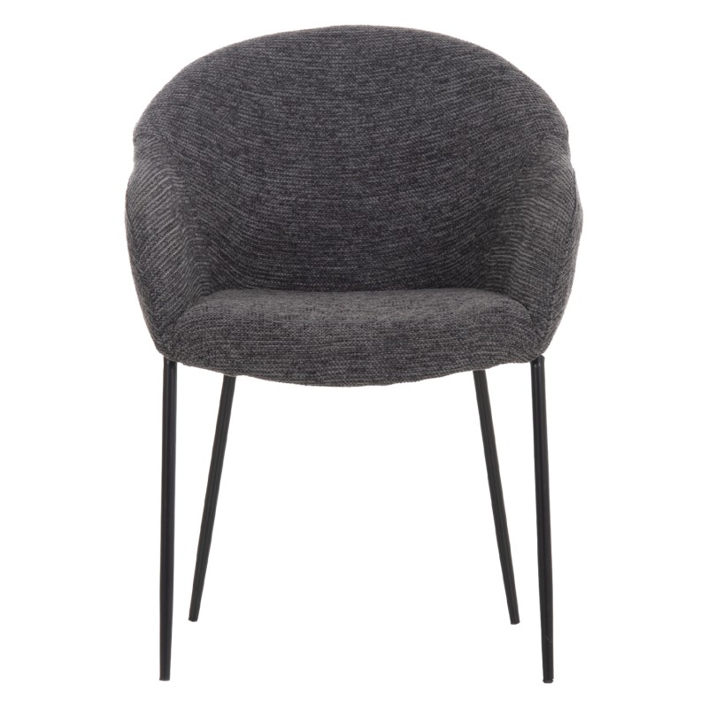 DINING CHAIR DRENNY FK18424.01 GREY FABRIC-METAL BLACK LEGS 62x63x85Hcm. DINING CHAIR DRENNY FK18424.01 GREY FABRIC-METAL BLACK LEGS 62x63x85Hcm.