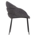 DINING CHAIR DRENNY FK18424.01 GREY FABRIC-METAL BLACK LEGS 62x63x85Hcm. DINING CHAIR DRENNY FK18424.01 GREY FABRIC-METAL BLACK LEGS 62x63x85Hcm.