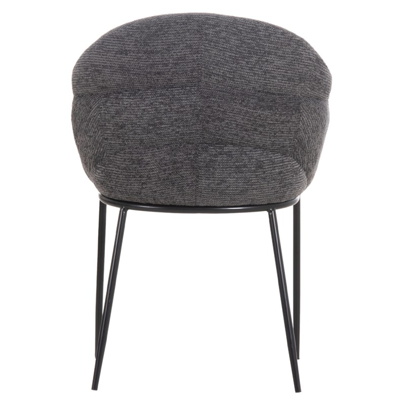 DINING CHAIR DRENNY FK18424.01 GREY FABRIC-METAL BLACK LEGS 62x63x85Hcm. DINING CHAIR DRENNY FK18424.01 GREY FABRIC-METAL BLACK LEGS 62x63x85Hcm.