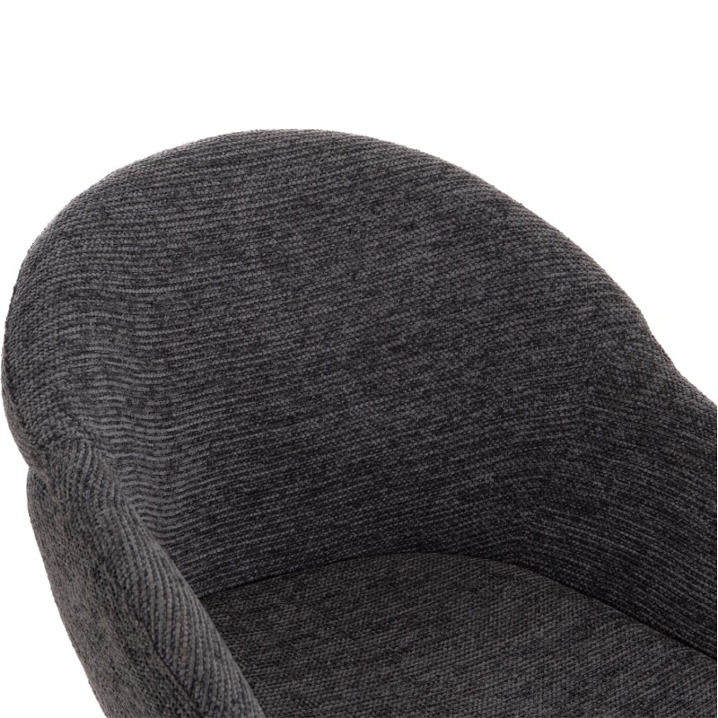 DINING CHAIR DRENNY FK18424.01 GREY FABRIC-METAL BLACK LEGS 62x63x85Hcm. DINING CHAIR DRENNY FK18424.01 GREY FABRIC-METAL BLACK LEGS 62x63x85Hcm.