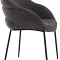 DINING CHAIR DRENNY FK18424.01 GREY FABRIC-METAL BLACK LEGS 62x63x85Hcm. DINING CHAIR DRENNY FK18424.01 GREY FABRIC-METAL BLACK LEGS 62x63x85Hcm.