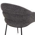 DINING CHAIR DRENNY FK18424.01 GREY FABRIC-METAL BLACK LEGS 62x63x85Hcm. DINING CHAIR DRENNY FK18424.01 GREY FABRIC-METAL BLACK LEGS 62x63x85Hcm.