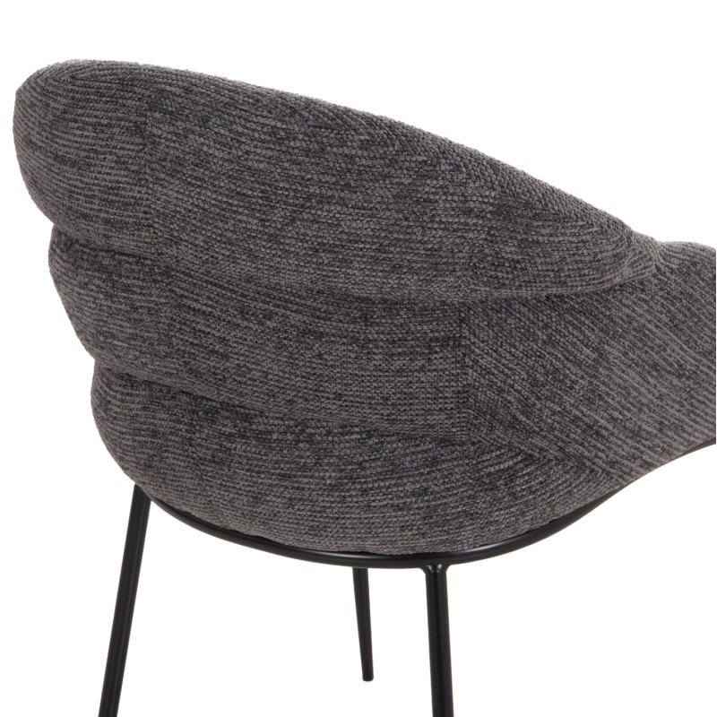 DINING CHAIR DRENNY FK18424.01 GREY FABRIC-METAL BLACK LEGS 62x63x85Hcm. DINING CHAIR DRENNY FK18424.01 GREY FABRIC-METAL BLACK LEGS 62x63x85Hcm.