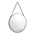 WALL MIRROR ROUND WITH HANGING STRAP HARKER FK4879 ALUMINUM FRAME IN BLACK Φ70cm WALL MIRROR ROUND WITH HANGING STRAP HARKER FK4879 ALUMINUM FRAME IN BLACK Φ70cm