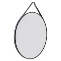 WALL MIRROR ROUND WITH HANGING STRAP HARKER FK4879 ALUMINUM FRAME IN BLACK Φ70cm WALL MIRROR ROUND WITH HANGING STRAP HARKER FK4879 ALUMINUM FRAME IN BLACK Φ70cm
