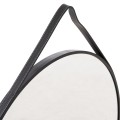 WALL MIRROR ROUND WITH HANGING STRAP HARKER FK4879 ALUMINUM FRAME IN BLACK Φ70cm WALL MIRROR ROUND WITH HANGING STRAP HARKER FK4879 ALUMINUM FRAME IN BLACK Φ70cm