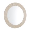 WALL ROUND MIRROR FONTE FK4880 MDF WITH PVC FRAME IN TRAVERTINE COLOR SCHEME Φ80cm