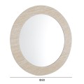 WALL ROUND MIRROR FONTE FK4880 MDF WITH PVC FRAME IN TRAVERTINE COLOR SCHEME Φ80cm WALL ROUND MIRROR FONTE FK4880 MDF WITH PVC FRAME IN TRAVERTINE COLOR SCHEME Φ80cm