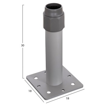 UMBRELLA BASE FK6607.01 ANODIZED ALUMINUM 18x18x30Hcm. UMBRELLA BASE FK6607.01 ANODIZED ALUMINUM 18x18x30Hcm.