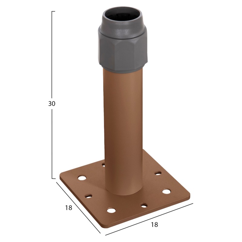 UMBRELLA BASE FK6607.02 HEAT TRANSFER ALUMINUM 18x18x30Hcm.