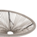 OUTDOOR LOUNGE SET 3PCS ACAPULCO FK11861.03 P.E.RATTAN ECRU-METAL IN BLACK OUTDOOR LOUNGE SET 3PCS ACAPULCO FK11861.03 P.E.RATTAN ECRU-METAL IN BLACK