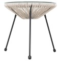 OUTDOOR LOUNGE SET 3PCS ACAPULCO FK11861.03 P.E.RATTAN ECRU-METAL IN BLACK OUTDOOR LOUNGE SET 3PCS ACAPULCO FK11861.03 P.E.RATTAN ECRU-METAL IN BLACK