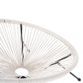 OUTDOOR LOUNGE SET 3PCS ACAPULCO FK11861.12 P.E.RATTAN WHITE-METAL IN BLACK OUTDOOR LOUNGE SET 3PCS ACAPULCO FK11861.12 P.E.RATTAN WHITE-METAL IN BLACK