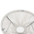 OUTDOOR LOUNGE SET 3PCS ACAPULCO FK11861.12 P.E.RATTAN WHITE-METAL IN BLACK OUTDOOR LOUNGE SET 3PCS ACAPULCO FK11861.12 P.E.RATTAN WHITE-METAL IN BLACK