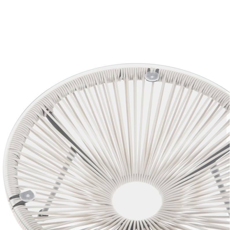 OUTDOOR LOUNGE SET 3PCS ACAPULCO FK11861.12 P.E.RATTAN WHITE-METAL IN BLACK OUTDOOR LOUNGE SET 3PCS ACAPULCO FK11861.12 P.E.RATTAN WHITE-METAL IN BLACK