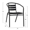 OUTDOOR DINING SET 3PCS LAURA ΗΜ10467.03 METAL & ALUM. CHAIRS & TABLE Φ60cm BLACK OUTDOOR DINING SET 3PCS LAURA ΗΜ10467.03 METAL & ALUM. CHAIRS & TABLE Φ60cm BLACK