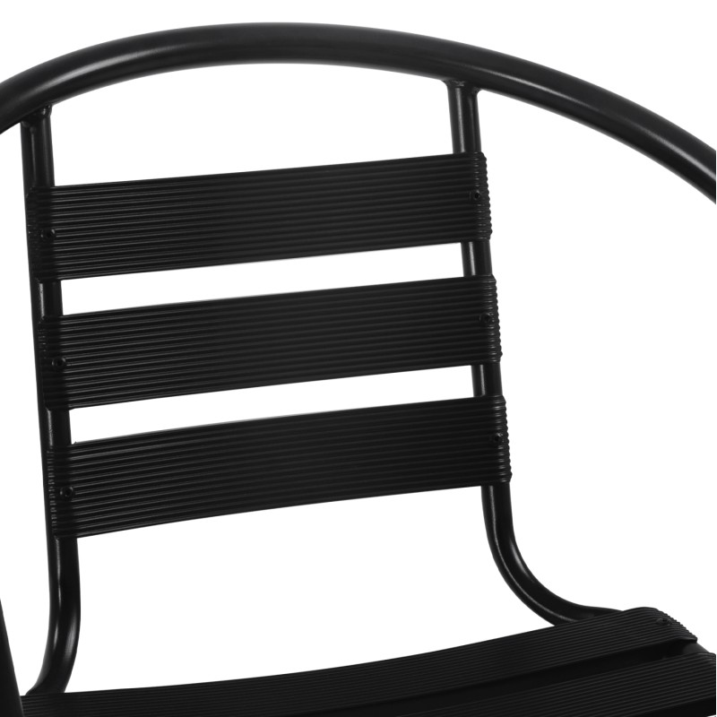 OUTDOOR DINING SET 3PCS LAURA ΗΜ10467.03 METAL & ALUM. CHAIRS & TABLE Φ60cm BLACK OUTDOOR DINING SET 3PCS LAURA ΗΜ10467.03 METAL & ALUM. CHAIRS & TABLE Φ60cm BLACK
