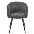 DINING CHAIR CORNEL FK18431.01 GREY FABRIC--BLACK METAL LEGS 59x56x79Hcm. DINING CHAIR CORNEL FK18431.01 GREY FABRIC--BLACK METAL LEGS 59x56x79Hcm.