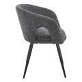 DINING CHAIR CORNEL FK18431.01 GREY FABRIC--BLACK METAL LEGS 59x56x79Hcm. DINING CHAIR CORNEL FK18431.01 GREY FABRIC--BLACK METAL LEGS 59x56x79Hcm.