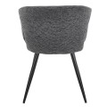 DINING CHAIR CORNEL FK18431.01 GREY FABRIC--BLACK METAL LEGS 59x56x79Hcm. DINING CHAIR CORNEL FK18431.01 GREY FABRIC--BLACK METAL LEGS 59x56x79Hcm.