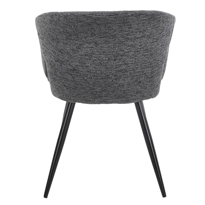 DINING CHAIR CORNEL FK18431.01 GREY FABRIC--BLACK METAL LEGS 59x56x79Hcm. DINING CHAIR CORNEL FK18431.01 GREY FABRIC--BLACK METAL LEGS 59x56x79Hcm.