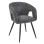 DINING CHAIR CORNEL FK18431.01 GREY FABRIC--BLACK METAL LEGS 59x56x79Hcm.