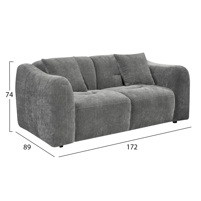SOFA SET 2PCS JUNOA FK10819.01 GREY FABRIC