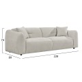 SOFA SET 2PCS JUNOA FK10819.02 ECRU FABRIC