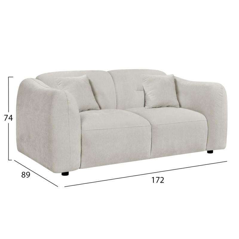SOFA SET 2PCS JUNOA FK10819.02 ECRU FABRIC