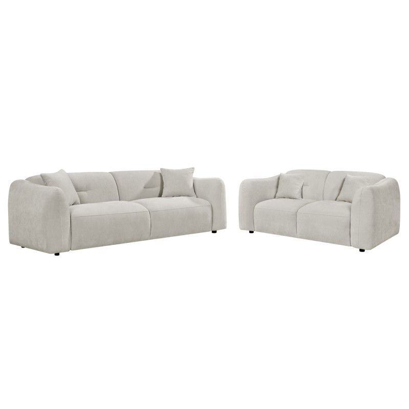 SOFA SET 2PCS JUNOA FK10819.02 ECRU FABRIC