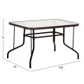 OUTDOOR DINING SET 5PCS ADAM FK10565.02 METAL & TEXTILENE--BROWN