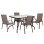 OUTDOOR DINING SET 5PCS ADAM FK10565.02 METAL & TEXTILENE--BROWN